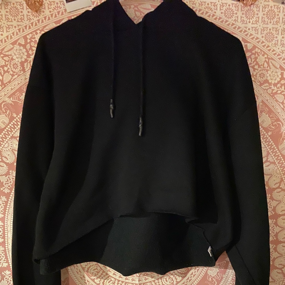 Cropped Black Hoodie